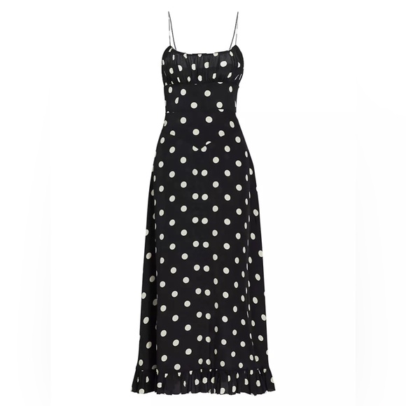 Doen Rosario Silk Dress Polka Dot szS - Picture 3 of 7